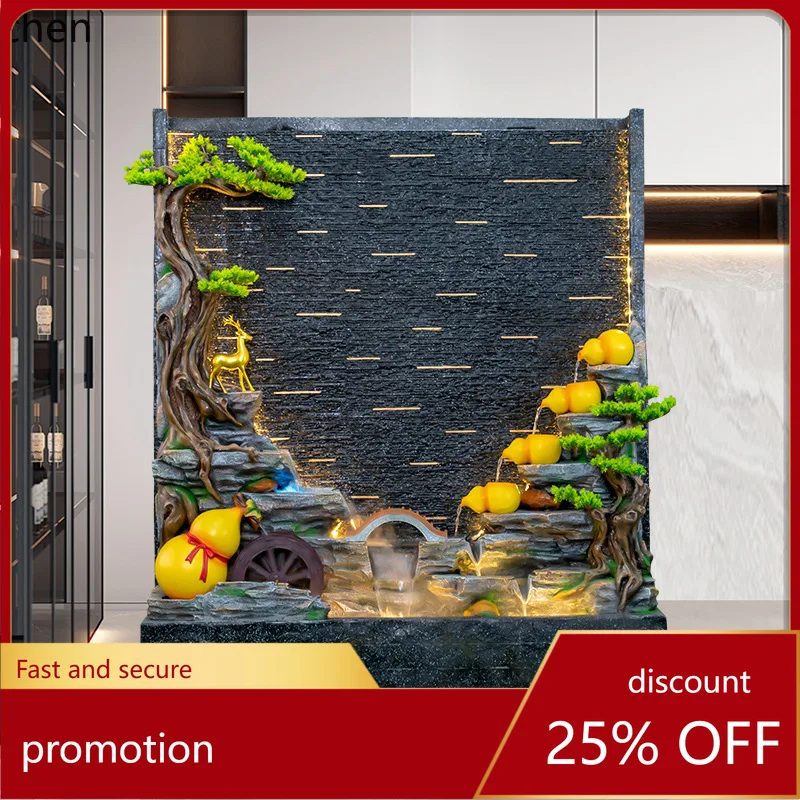

HXL Water Curtain Wall Flowing Water Screen Living Room Rockery Fountain Courtyard Circulating Water Landscape Ornament