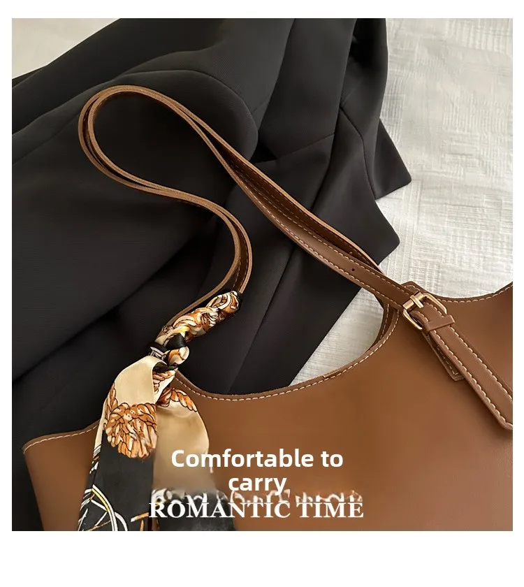 Modische, stilvolle Seidenschal-Einkaufstasche, Umhängetaschen mit geräumigem Fassungsvermögen, elegante Unterarmtasche, vielseitige Pendelhandtasche für Damen – Detail 6