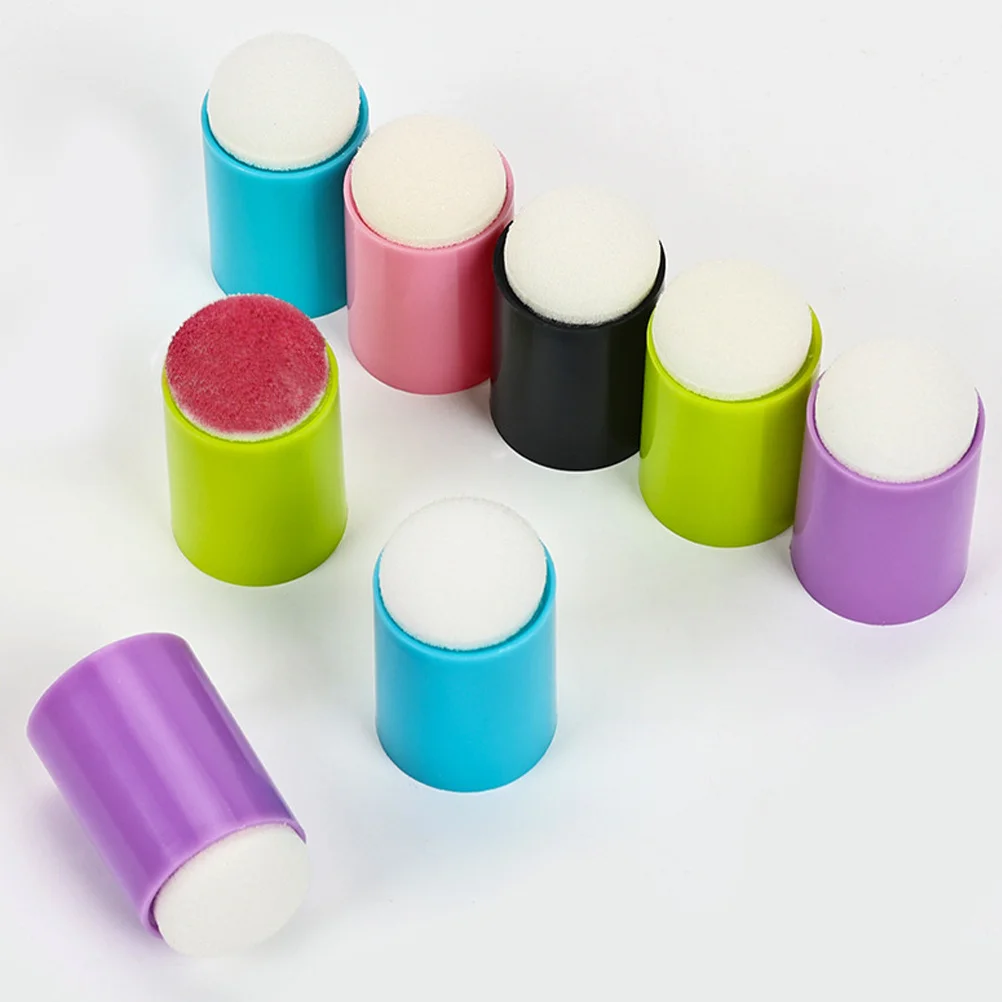 30 قطعة مسمار الفن الإسفنج القلم نصائح لينة فرشاة مستديرة رؤساء استبدال ل مانيكير الأشعة فوق البنفسجية هلام الاكريليك التنقيط اللوحة DIY بها بنفسك اكسسوارات