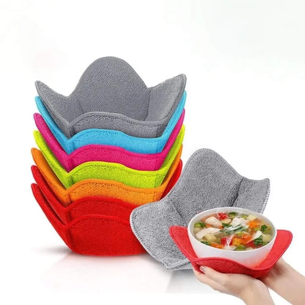 Heat Resistant Microwave Bowl Cozy Polyester Reusable Microwave Bowl Holder Multi-functional Anti Scalding Holder Microwave Use