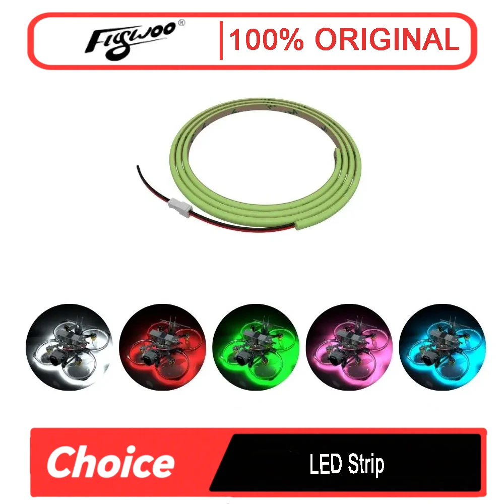 FlyLens 85 LED Strip - White/Red/Green/Pink/Blue, Plug & Play (No Soldering), for FlyLens 85 FPV Drone DIY Parts