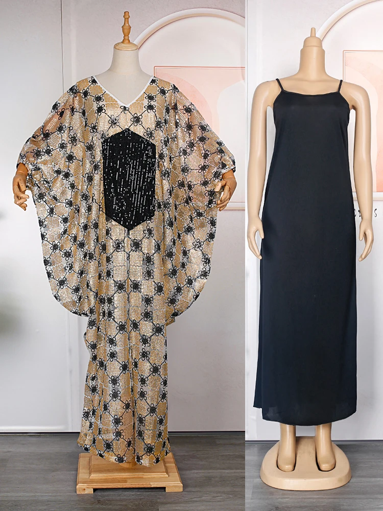 Vestidos Tradicionais Africanos para Mulheres, Plus Size, Conjunto de Duas Peças, Dashiki Luxo, Lantejoula Boubou, Abayas Muçulmanas, Kaftan, Roupas Dubai