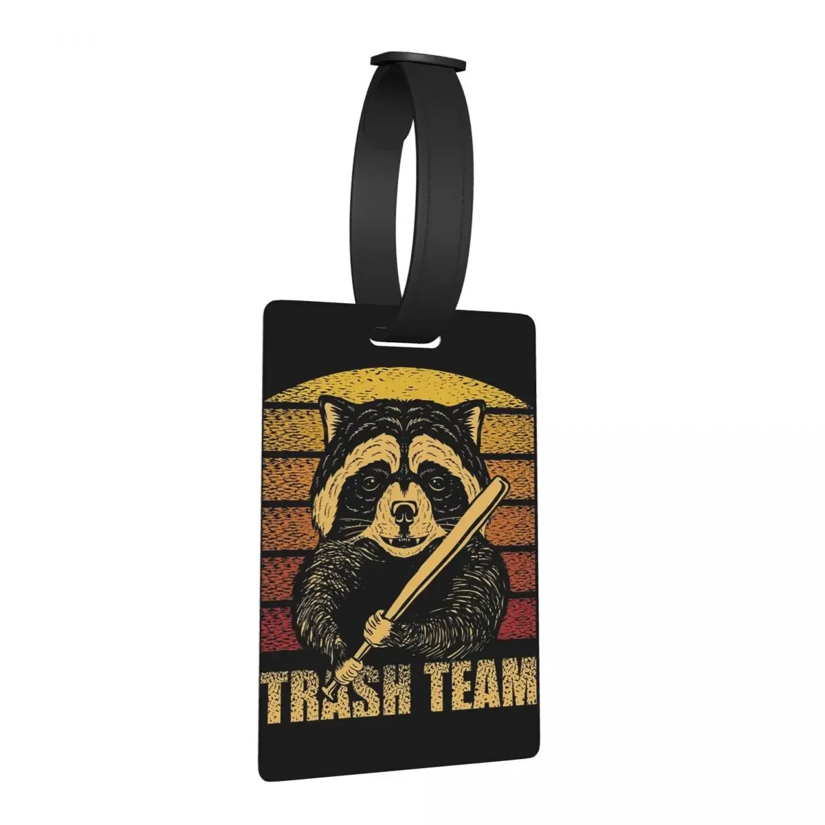 

Raccoon Baseball Trash Team Luggage Tags Suitcase Accessories Travel Portable Baggage Boarding Tag Label Holder ID Name Address