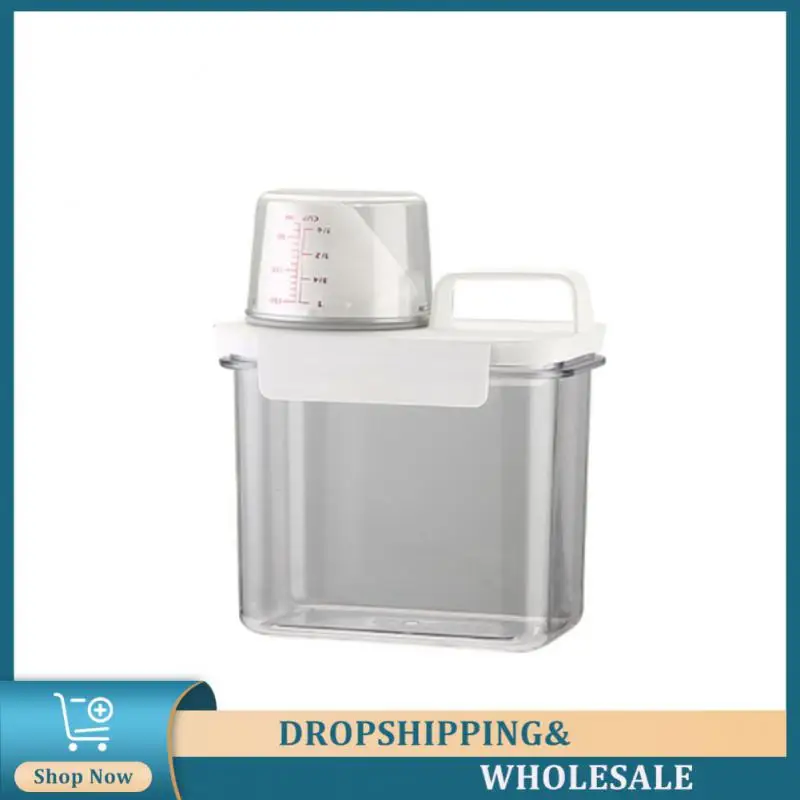 Laundry Detergent Storage Box Dumping Spout Plastic Clear Shampoo Dispenser Multipurpose Dropshipping Bleach Bottles Cereal Jar