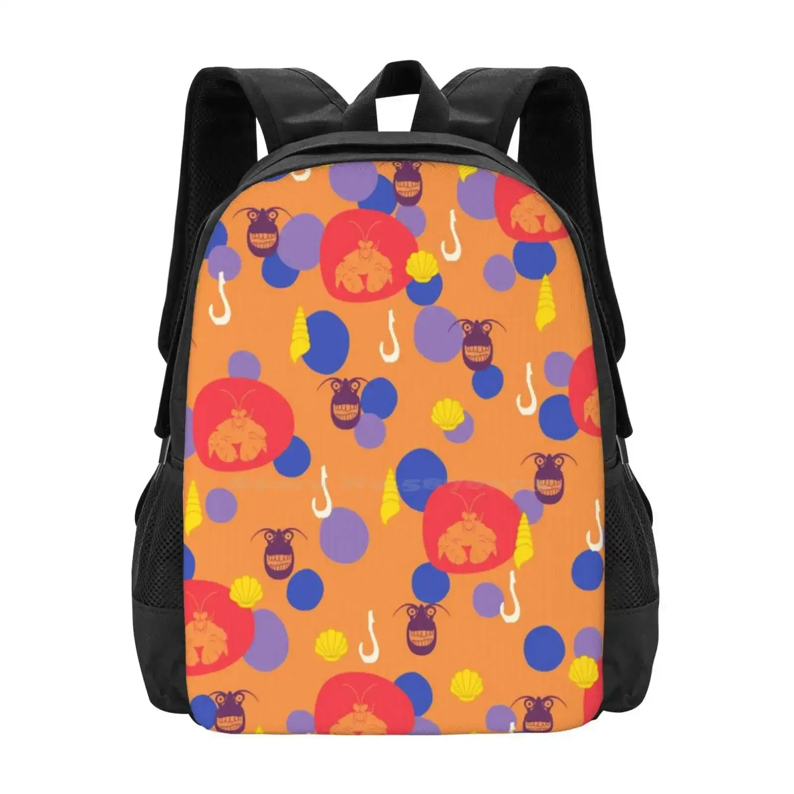 

Shiny! Day School Bag Big Capacity Backpack Laptop Tamatoa Shiny Moana Maui Animation Musical Animated Movies Crab Gold Retro