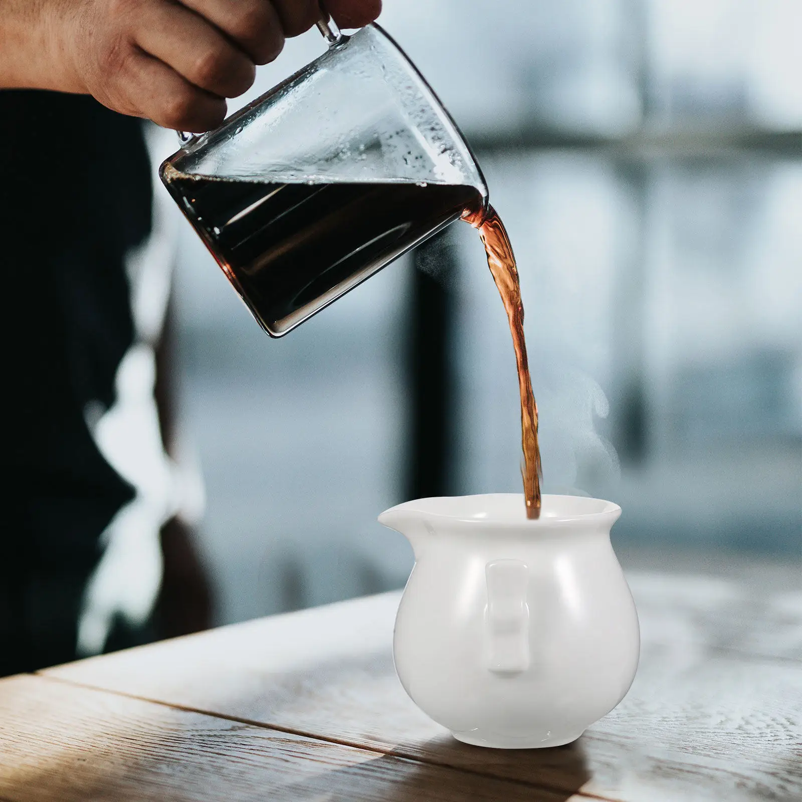 

3Pcs Coffee Milk Creamer Pitchers White Ceramic Frothing Cups Multi-Purpose Measuring Cups Perfect for Coffee Latte Art Table