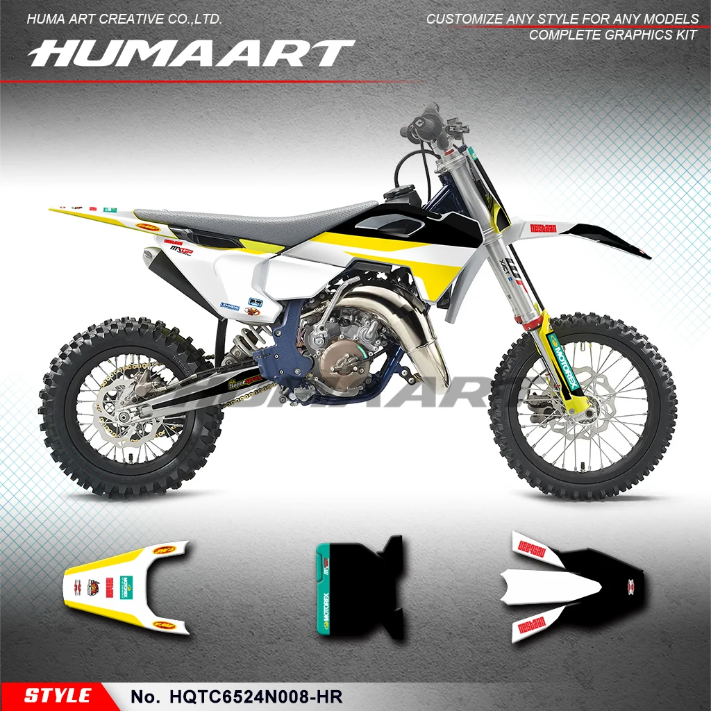 

HUMMART Racing Graphics Sticker Kit for Husqvarna TC 65 TC65 2024, HQTC6524N008-HR