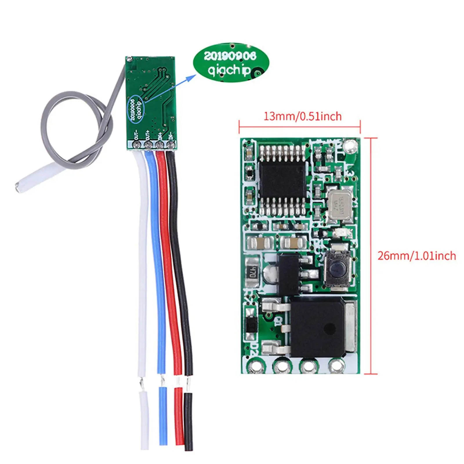 DC3.6V-24V RF 433MHz Mini Relé Sem Fio 12V Receptor de Interruptor de Controle Remoto