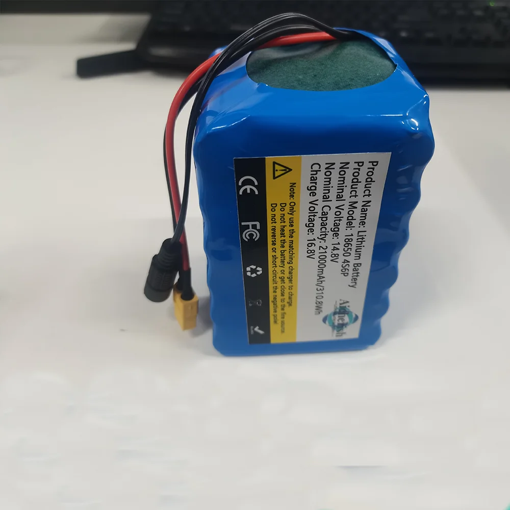 بطارية ليثيوم أيون 16.8 فولت 21000 مللي أمبير 18650 بطارية قابلة للشحن 4S6P مع BMS 12.6 فولت شاحن سعة كبيرة لدراجة الصيد