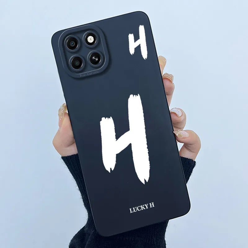 Per Infinix Smart 6 HD Custodia Cover Lucky Lettera Iniziale Silicone Morbido Opaco Paraurti Del Telefono per Infinix X6512 SMART6 HD Involucro