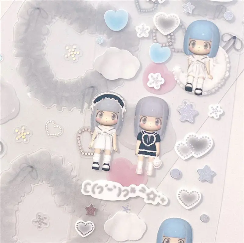 SKYSONIC BOBO Coral Full Set Serie Dekorative Aufkleber Sweet Girl Sub Koreanische DIY Aufkleber Journal Junk Agenda Schreibwaren Suppl – Detail 40