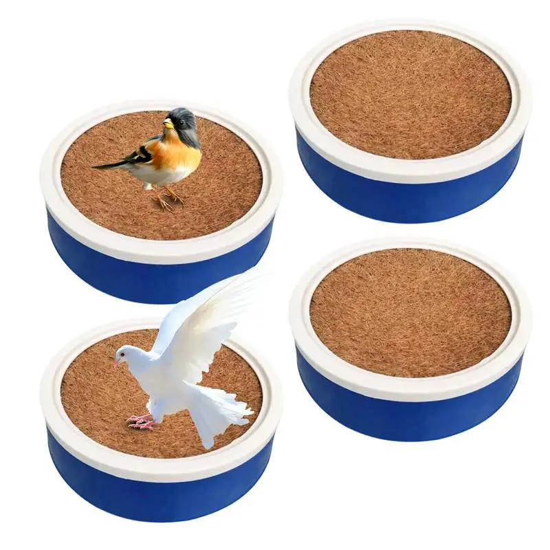 

4Pcs Pigeon Nest Bowl Quail Doves Breeding Bowl Parrot Hatching Nest Plastic Round Shape Birds Egg Basin Bird Accessories