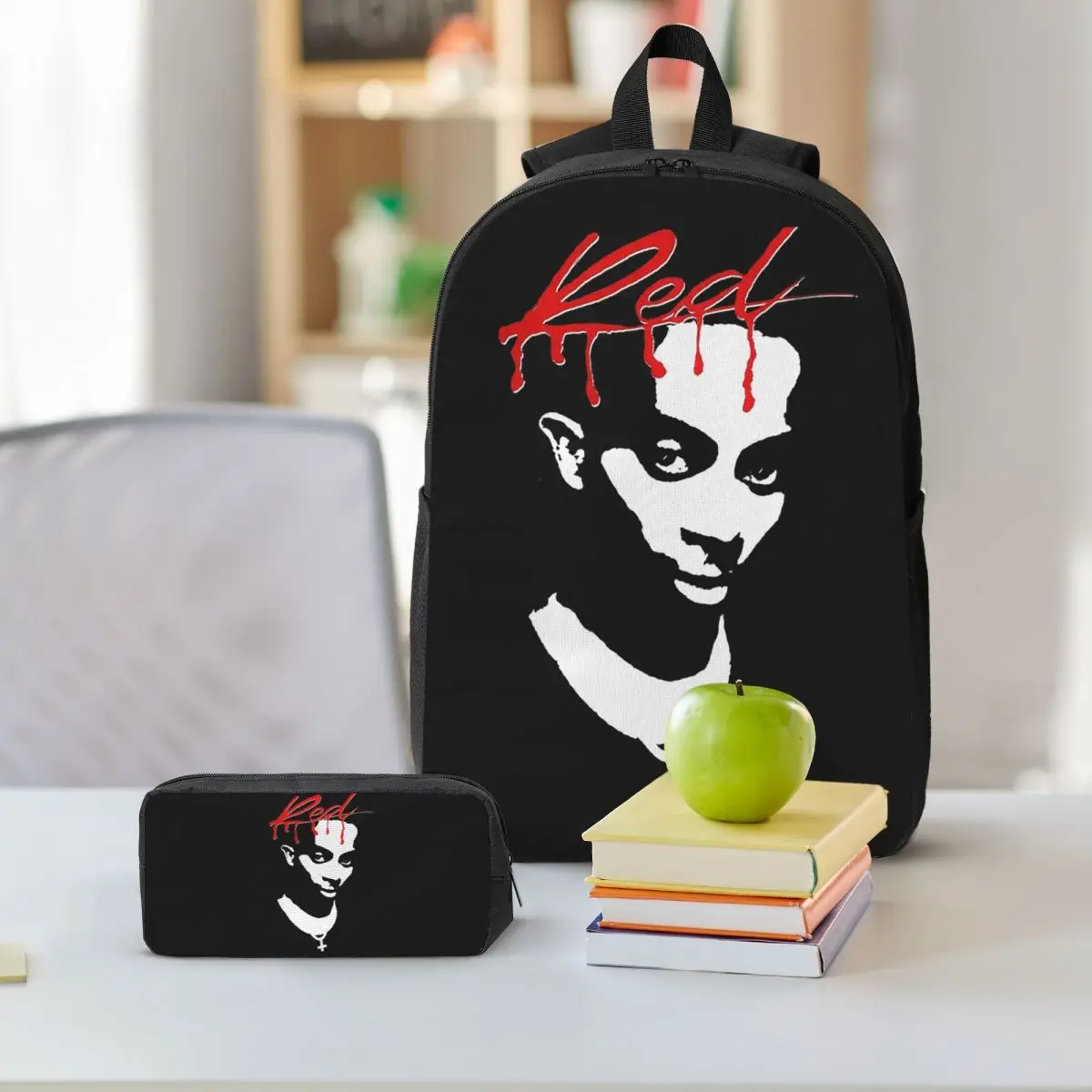 Playboi Carti Whole Lotta Red Album Cover Backpack BookBag School Bag Shoulder Bags 3ps Insulated Lunch Bag Pencil Case