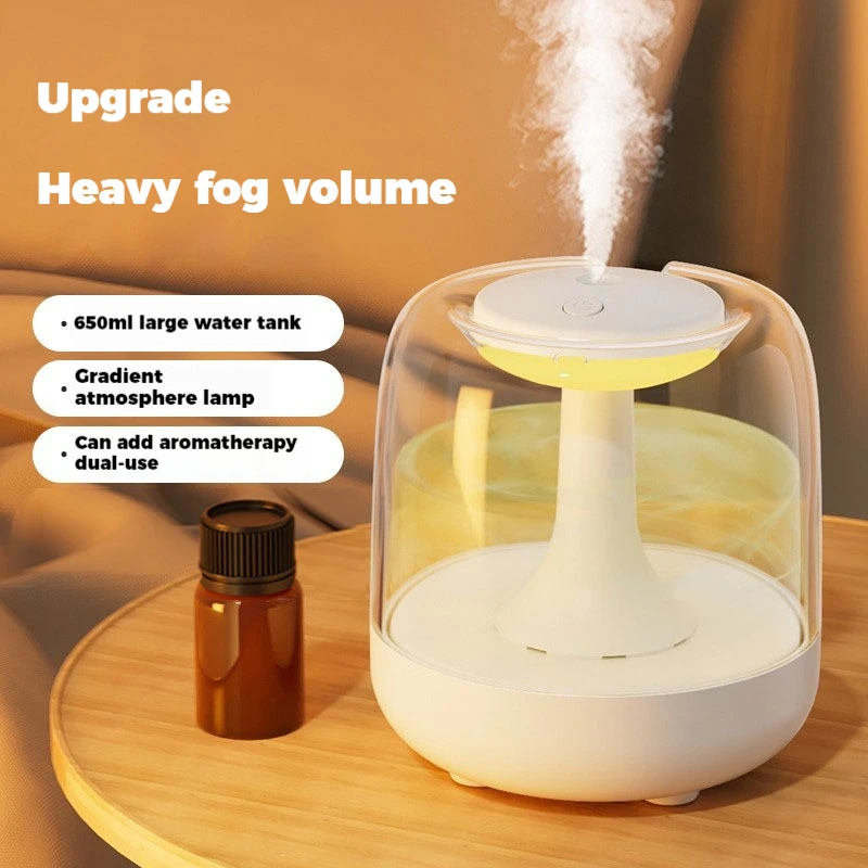

Silent Bedroom Large Capacity Humidifier for Air Purification Small Household Aromatherapy Machine 2-in-1 Mini Night Light