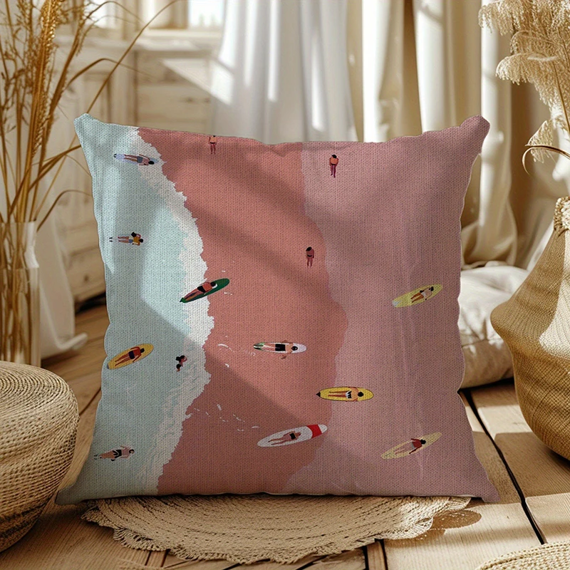 The Great Wave Off Kanagawa Throw Pillow Cover, Japanese Ukiyo - e Art Cushion Case for Home Decor