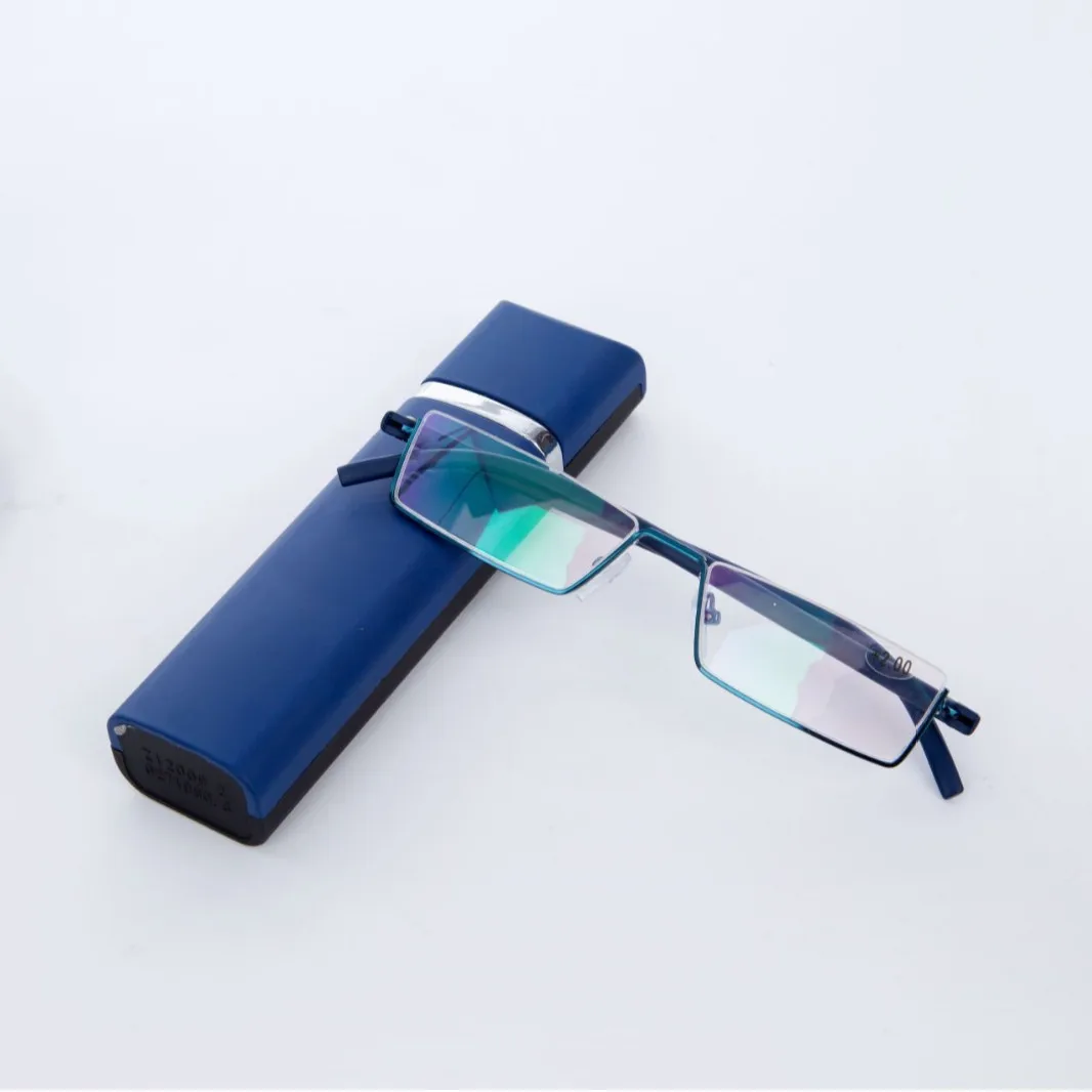 2829 High-End-Mode-Lesebrille TR90 klare Brille für ältere Menschen + tragbare Spiegelbox