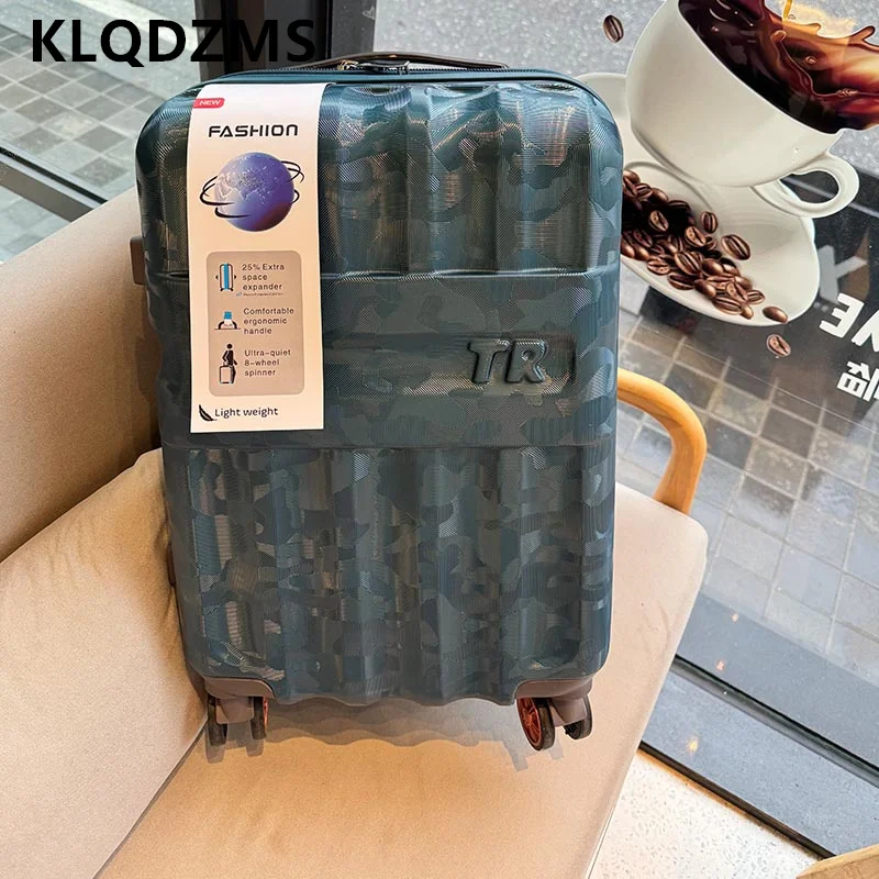 KLQDZMS Suitcase on Wheels Large Capacity ABS+PC Boarding Box Men's Trolley Case 20