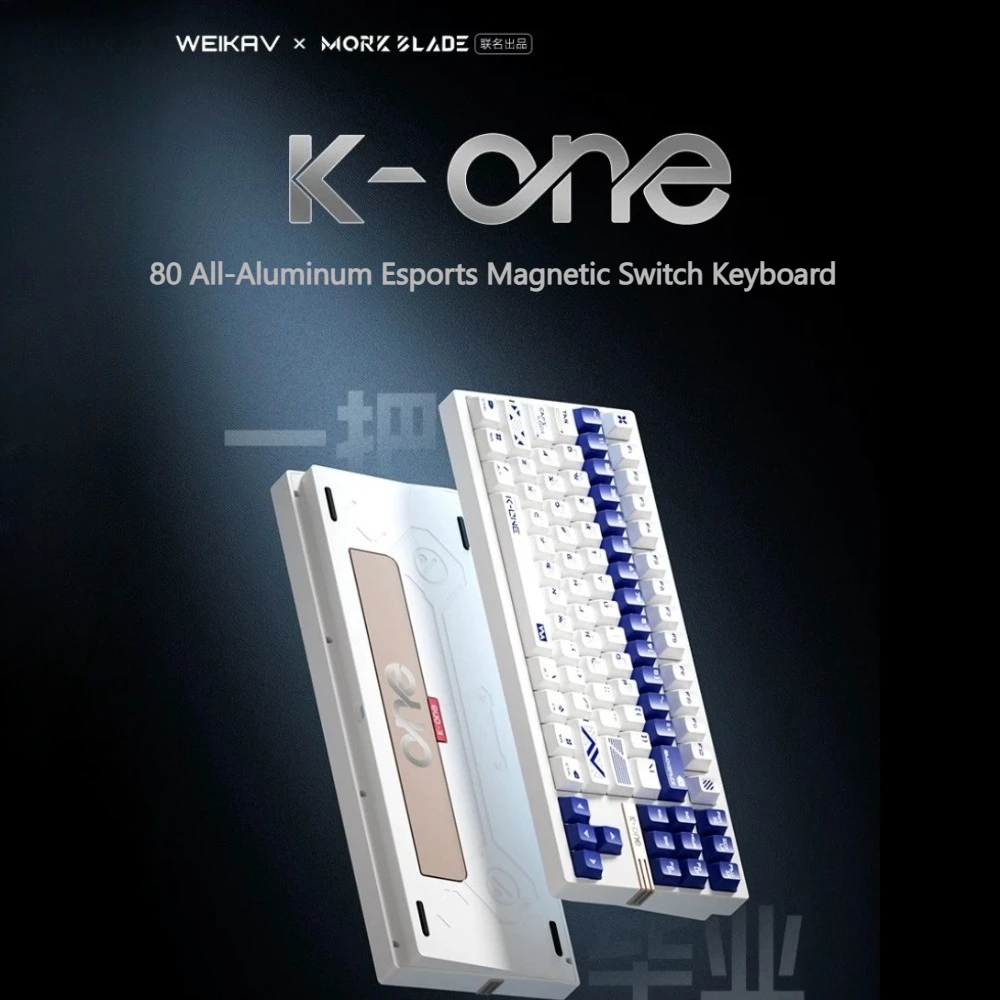 

WEIKAV&MORKBLADE K-One80 Проводная клавиатура с магнитным переключателем 8K RT0.005 мм ВЕРХНЯЯ/прокладка с возможностью горячей замены RGB Пользовательская игровая магнитная клавиатура FPS