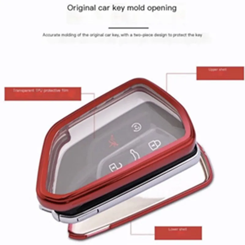 For Volkswagen Golf 8 MK8 ID 4 2023 CROZZ ID.3 Skoda A8 Octavia SEAT Leon Formentor Tarraco Transparent TPU Car Key Cover Shell
