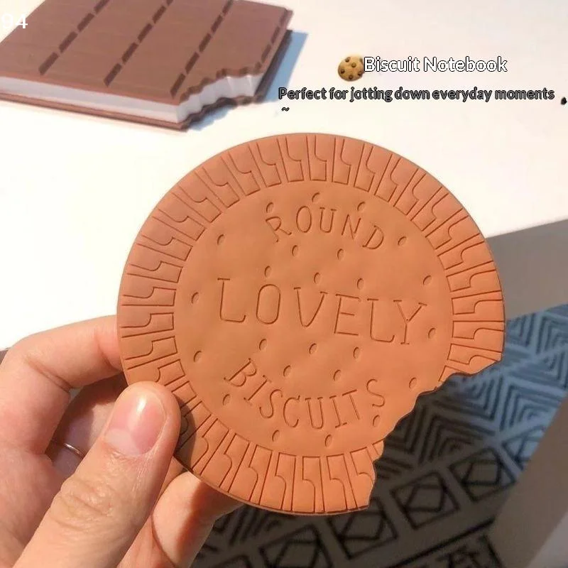 1Pcs Students Cartoon Cute Tearable Handwritten Memo Pads Cover Notepad Creative Chocolate Cookies Shape Note BookNF stationery