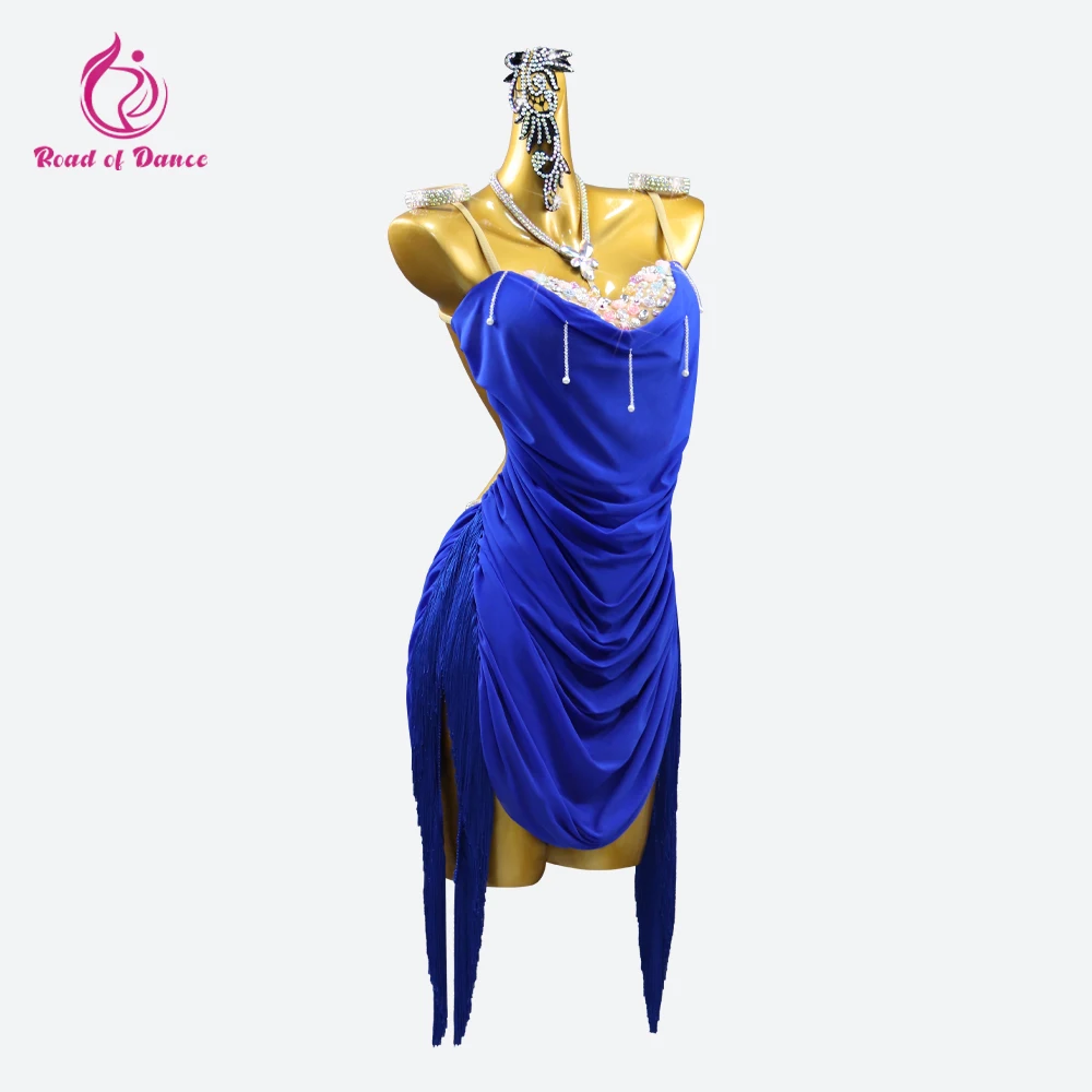 Novo terno de dança latina feminino elegante vestido sexy salão de baile stand festas roupas linha traje dancewear saia samba wear menina baile