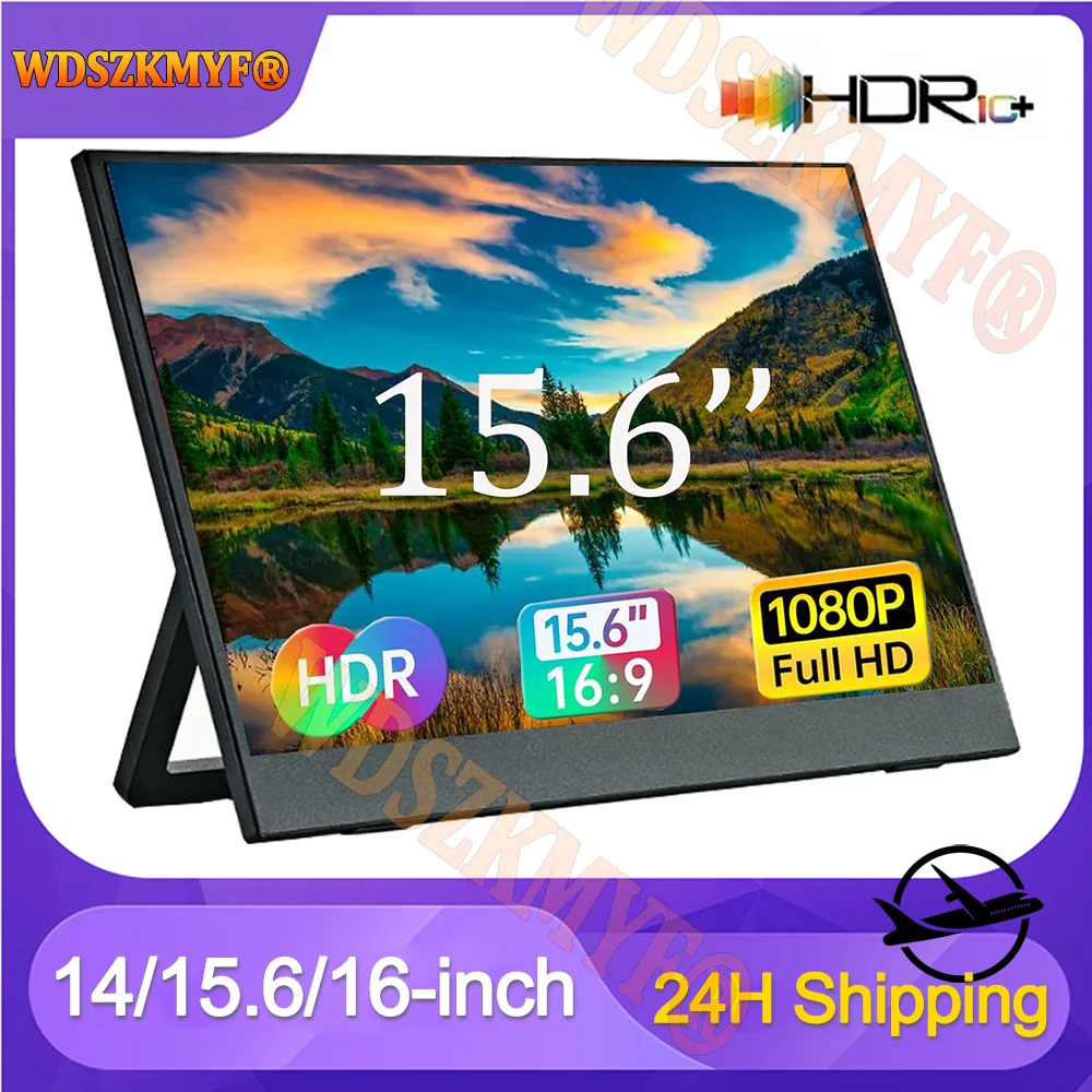 

14.1/15.6/16.0 Inch IPS Screen Portable Monitor Gaming Computer Expand Display For XBox PS4/ 5 Switch Loptop PC Cell Phone