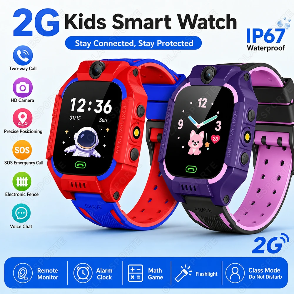 2026 New Kid Smartwatch GPS Location Tracker SOS 2G Sim Call Child Smart Watch Camera Waterproof Watch Gift For IOS Android H10