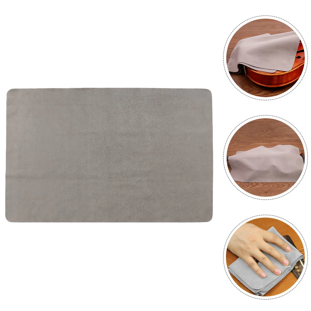 

Soft Large Wrinkle Resistant Suede Cleaning Cloth Instrument Polish Cloth for Violin Guitar Piano Clarinet Saxophone Flute