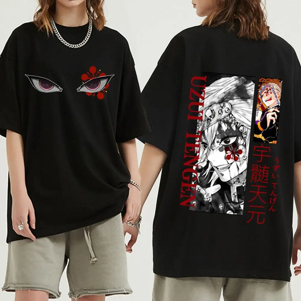 Demon Slayer Hot Anime Eyes Cosplay T-Shirts Lässige Herren Damen Uzui Tengen Kurzarm Mode Sommer T-Shirt