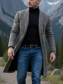 Men's Checkered Winter Coat 4 Winter Must Have Overcoat Men's Classic Checkered Coat Quilted Warmth Slim Single Breasted With Lined EU Sizing Any Occasion 4