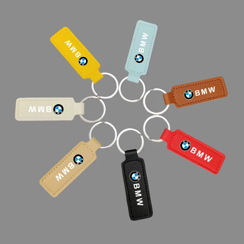 

Leather Car Logo Keyring Keychain Buckle Key Ring Pendan Gifts For BMW M 1 2 3 4 5 7 Series X1 X3 X4 X5 X6 X7 F10 F30 E46 E60