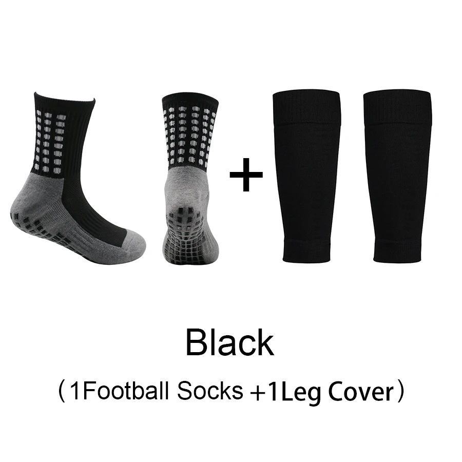 2 Piece Set High Quality Soccer Sports Grip Socks Leg Cover Kids Non-slip Basketball Football Socks Yoga Outdoor