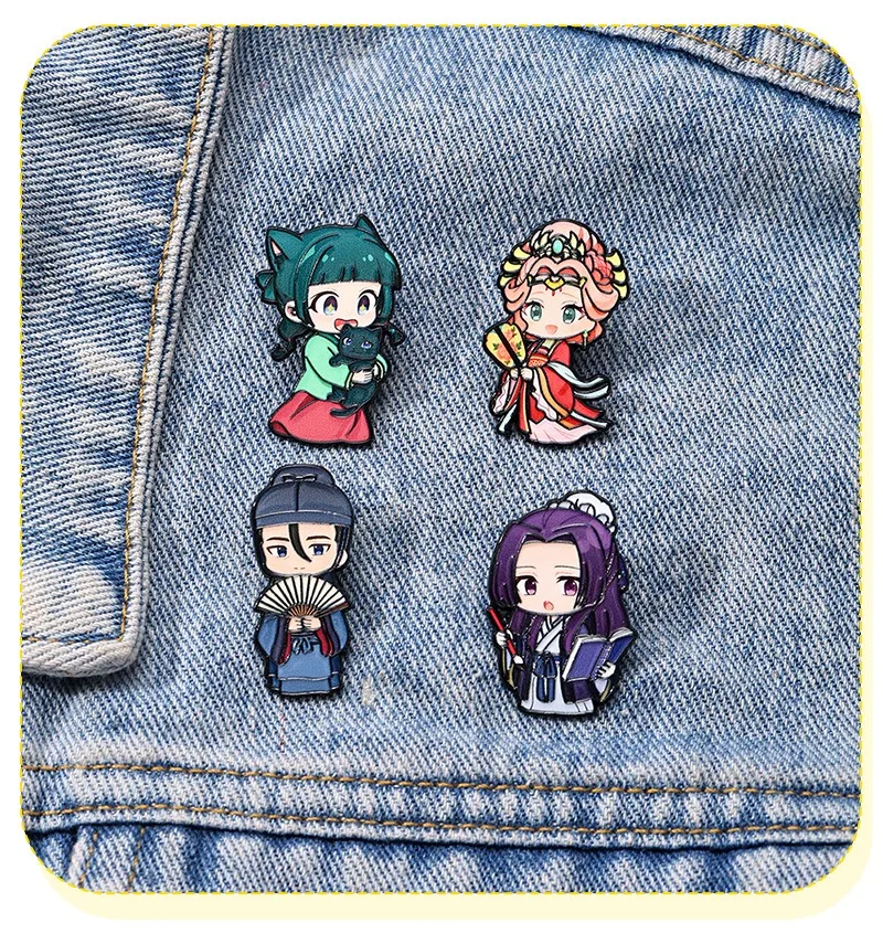 HOT New drug house girls' twittering cartoon brooch cat cat Ren's anime animation peripheral badges clothing bag decoration