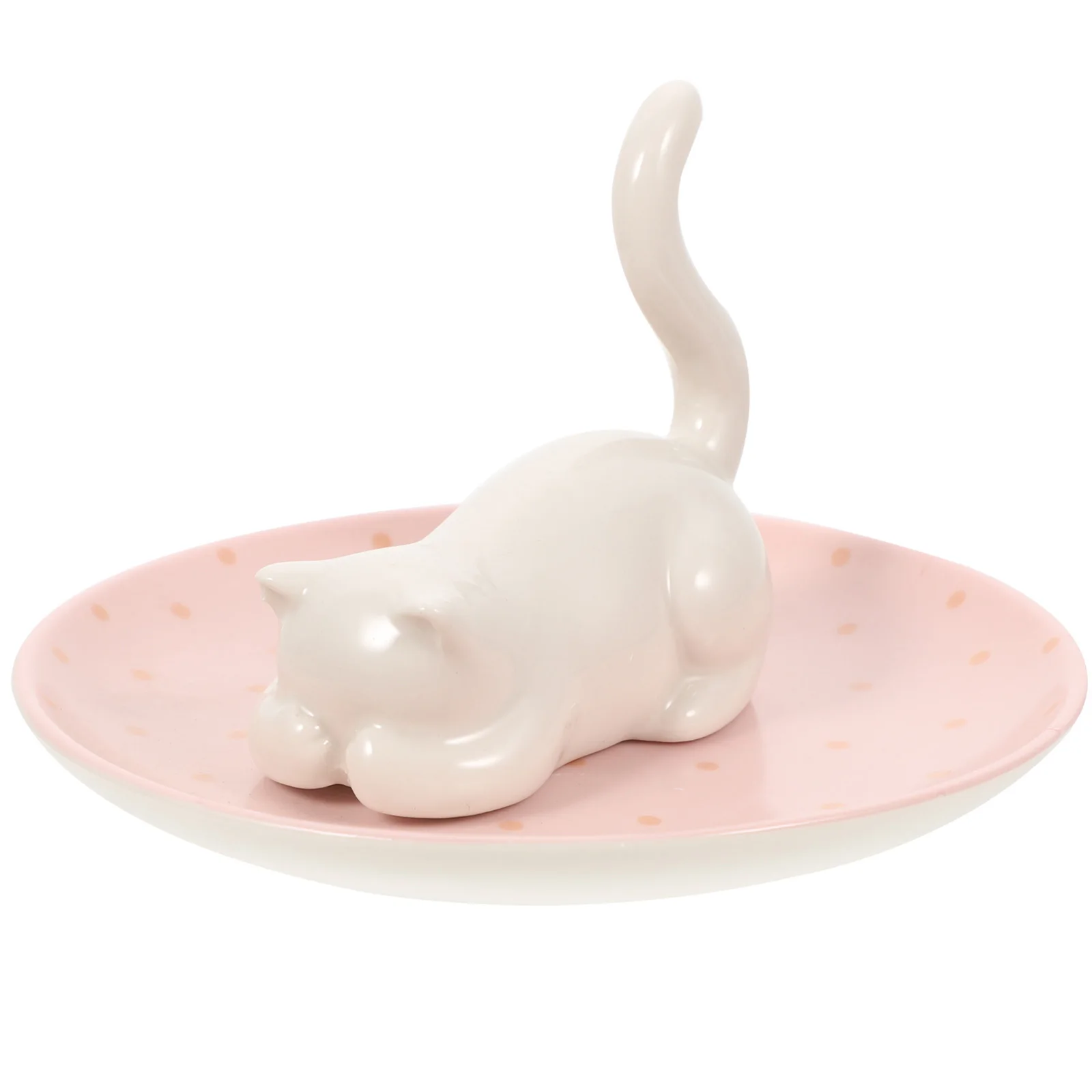 

Керамический лоток для демонстрации ювелирных изделий для собак, белый держатель для сережек, контейнер для хранения безделушек, простые гладкие линии, минималистичный дизайн