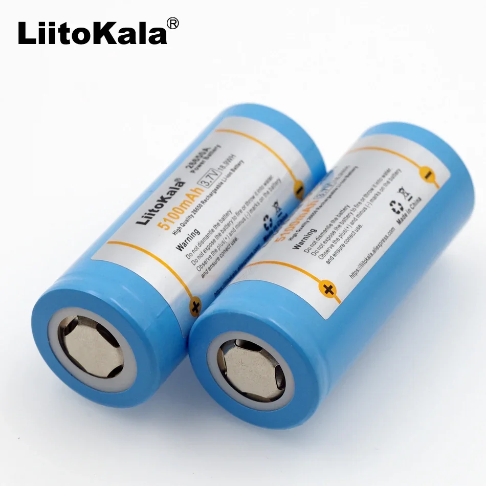 LiitoKala-batería recargable para linterna, pila de 5000mAh, 26650, 3,7 v, 3,6 V, 26650-55A, novedad