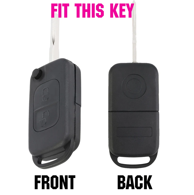 AX Silicone Remote Flip Key Case Fob Shell Cover For Mercedes Benz A C E S Slk Class Skin Holder 2 Button