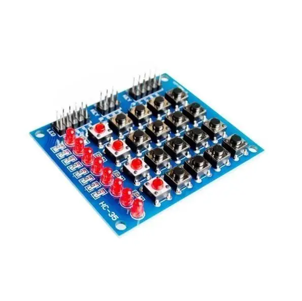 4*4 Matrix Array/Matrix Keyboard 16 Key Membrane Switch Keypad for Arduino +4 Separate keyboard + 8 Separate LED image 3