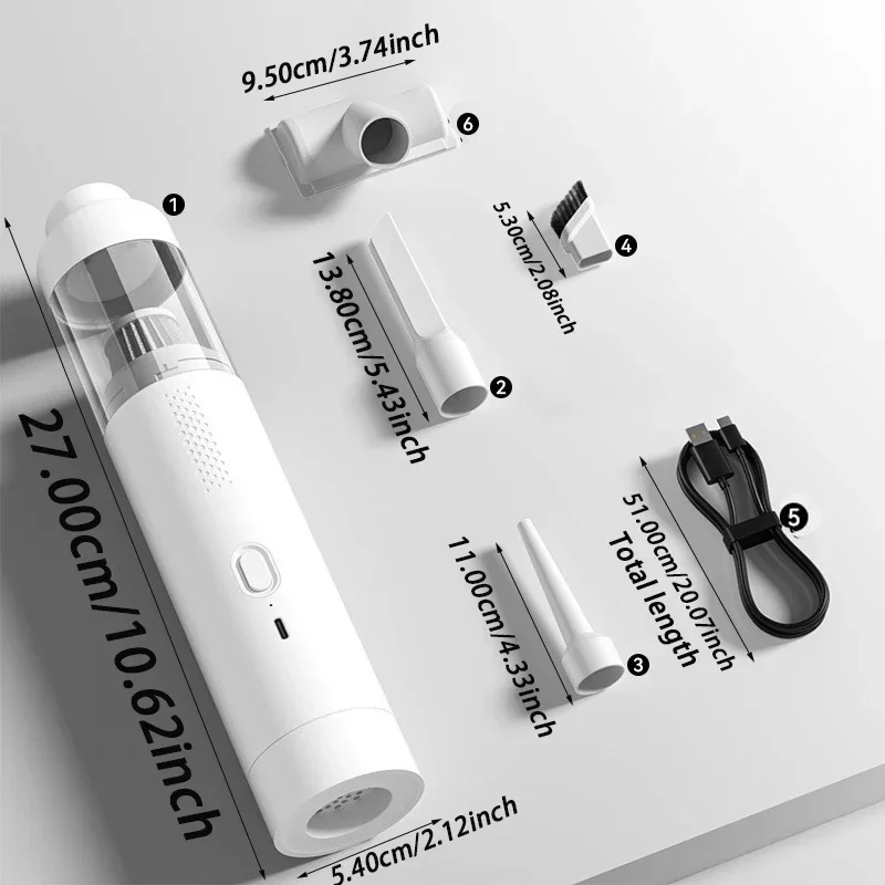 

Wireless car vacuum cleaner, brushless straight tube, large suction vacuum blower, dual-purpose blower, suction and suction for
