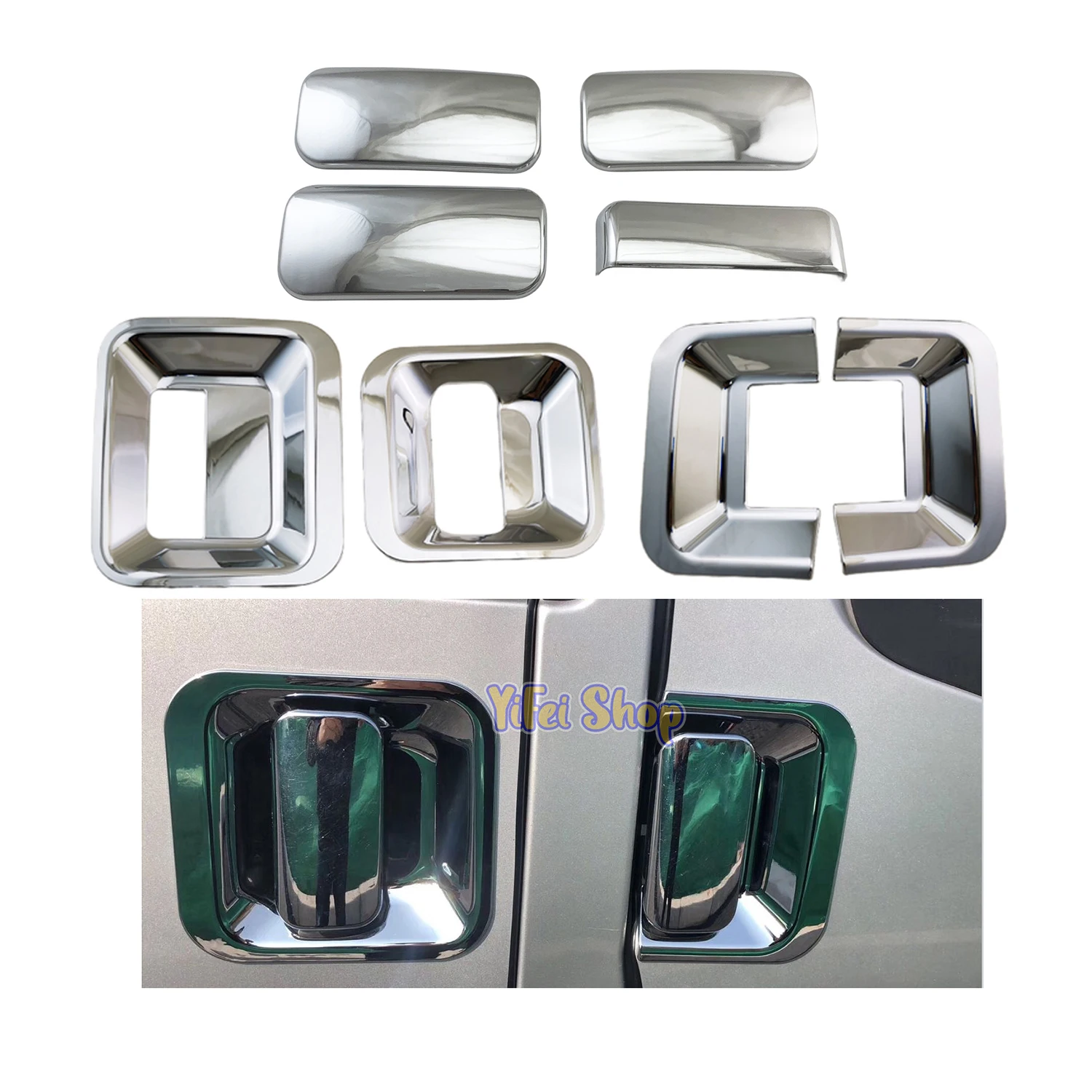 High Quality ABS Chrome Car Accessory Door Handle Bowl Covers Trim Paste Style For Ford Transit Tourneo 2008-2019 2020