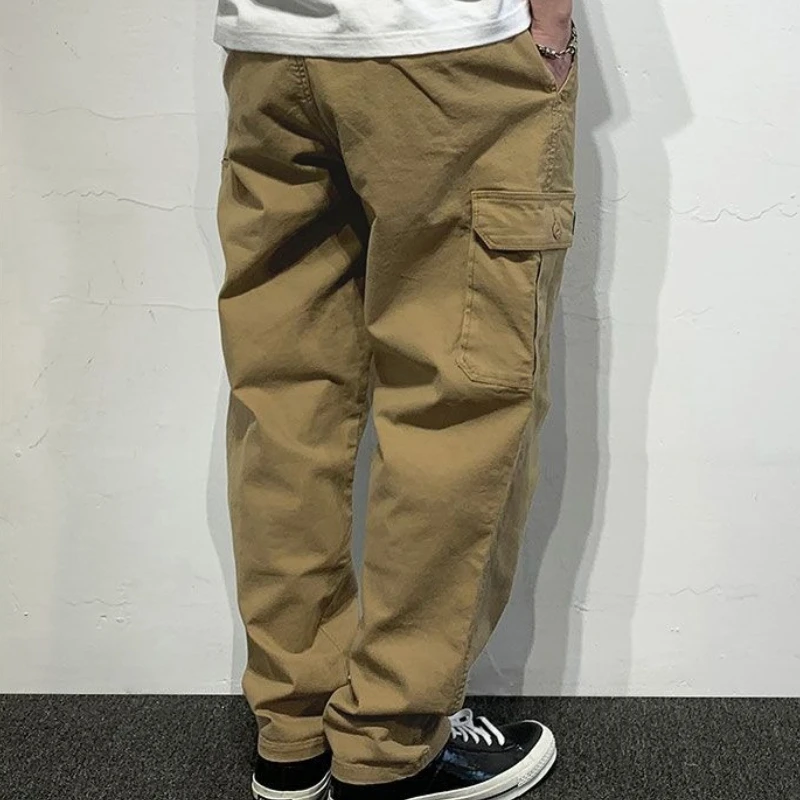 

Hiking Cargo Pants for Men Outdoor Spring and Autumn Straight Trousers Man Cotton High Quality Cheap Designer Regular Fit Long