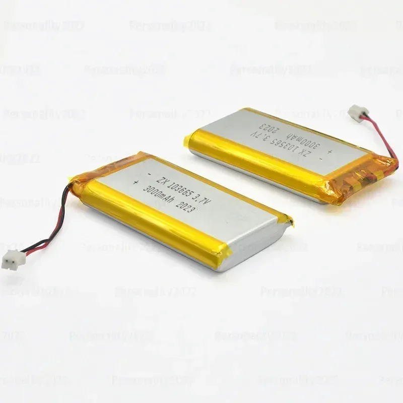 103565 103665  Battery 3000mAh Li Polymer 3.7V Batteries Lipo for Fingerprint Lock Pet Waterer Electric Shaver DVD Lithium Cell