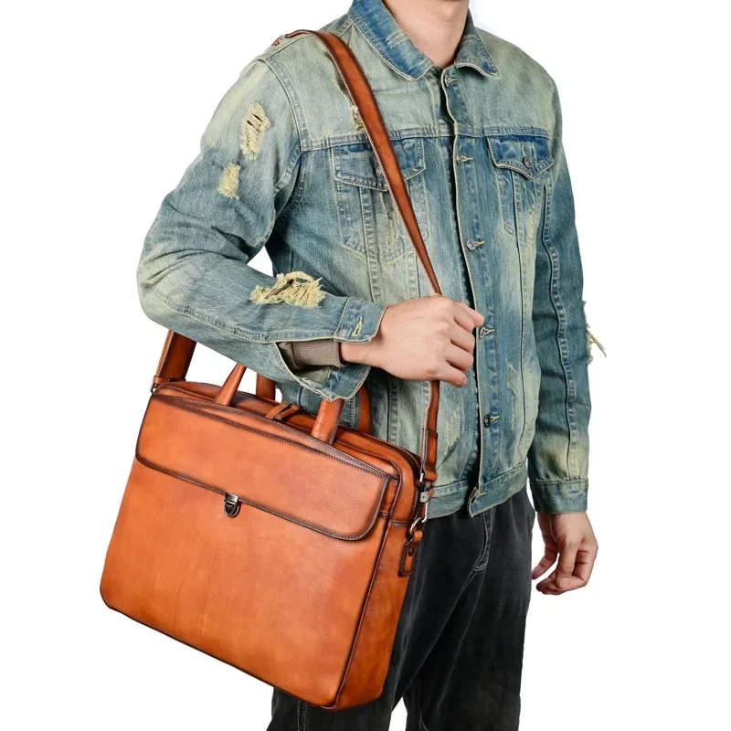 Stylish Men's Briefcase with Multiple Compartments