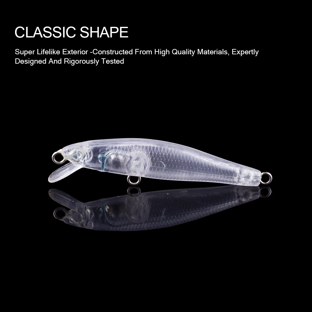 Hanlin-Mini Minnow غير مطلي الصيد الاصطناعي السحر ، المتذبذب الثابت ، الطعم العائمة ، الفراغات الصغيرة معالجة ، لتقوم بها بنفسك ، 6 سنتيمتر ، 3g ، 10 قطعة ، 20 قطعة #6