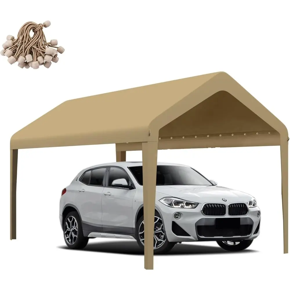 

Тент 10x20 бежевый, 800D, водонепроницаемый и УФ-защитный, с эластичными шнурами для замены навеса для автомобиля