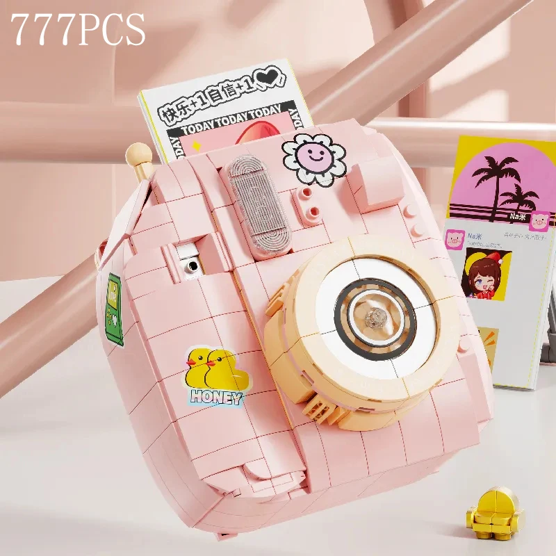 

777 шт., Детский конструктор «Розовая камера»