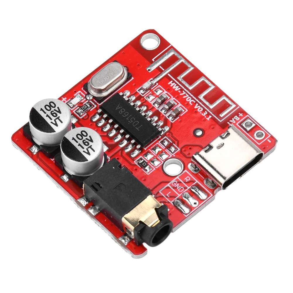 3W Car BT5.1 MP3 WAV Decoding Board Speaker Amplifier Audio Receiver Module Support A2DP/AVCTP/AVDTP AVRCP/HFP