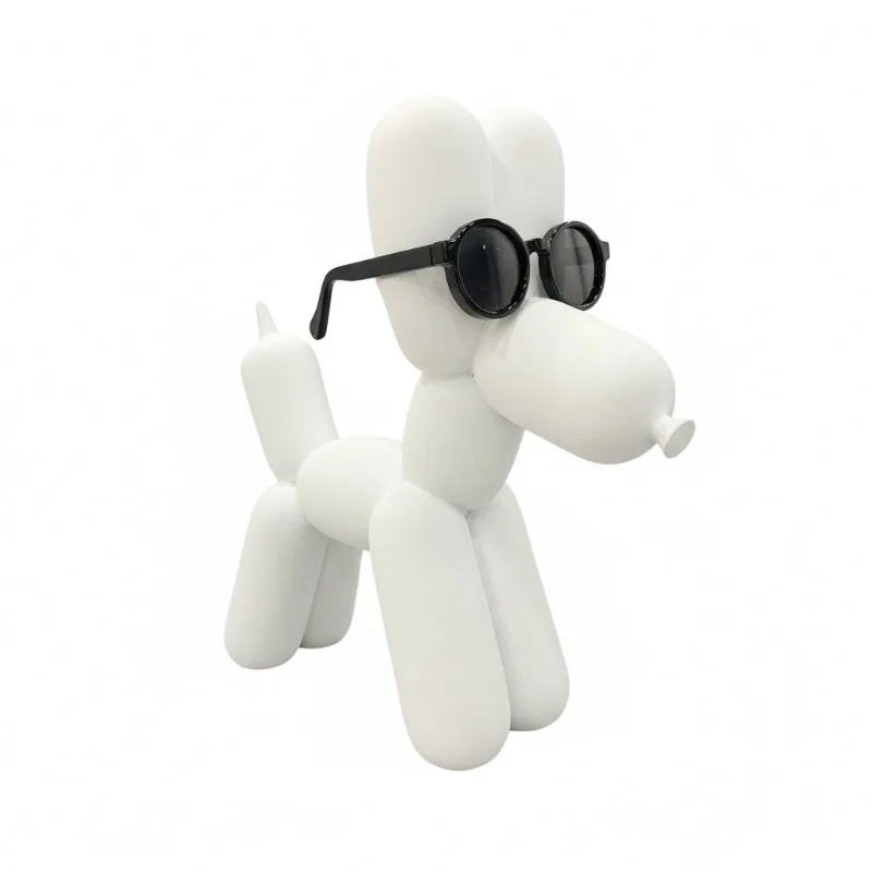 Creative VILEAD Balloon Dog with Sunglasses Resin Art Figure Decoration Character Home Decoration Modern Office Desk Accessories
