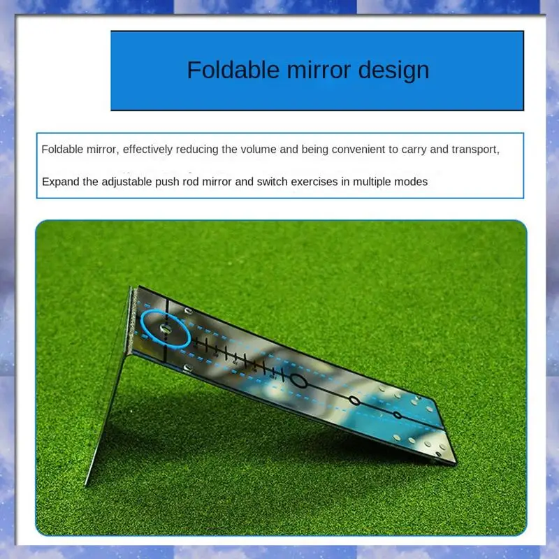 A35F New Golf Swing Straight Practice Golf Putting Mirror Alignment Training Aid Swing Trainer Golf Supplies Parts