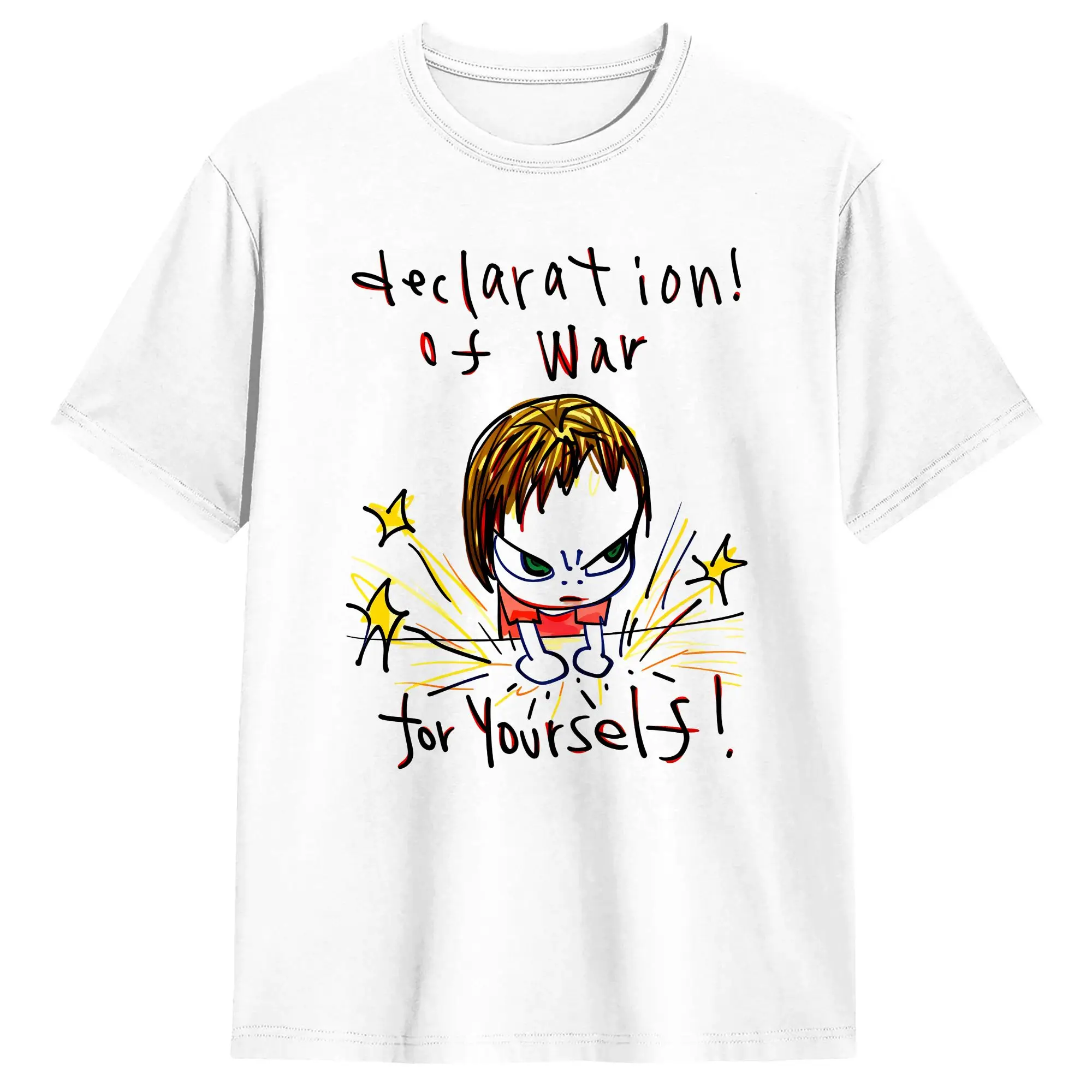 Yoshitomo Nara 'War For Yourself T Shirt Beach  Fashion T Shirts Cotton O Neck 4XL 5XL 6XL Tees Short Sleeve Y2K Retro Tshirt
