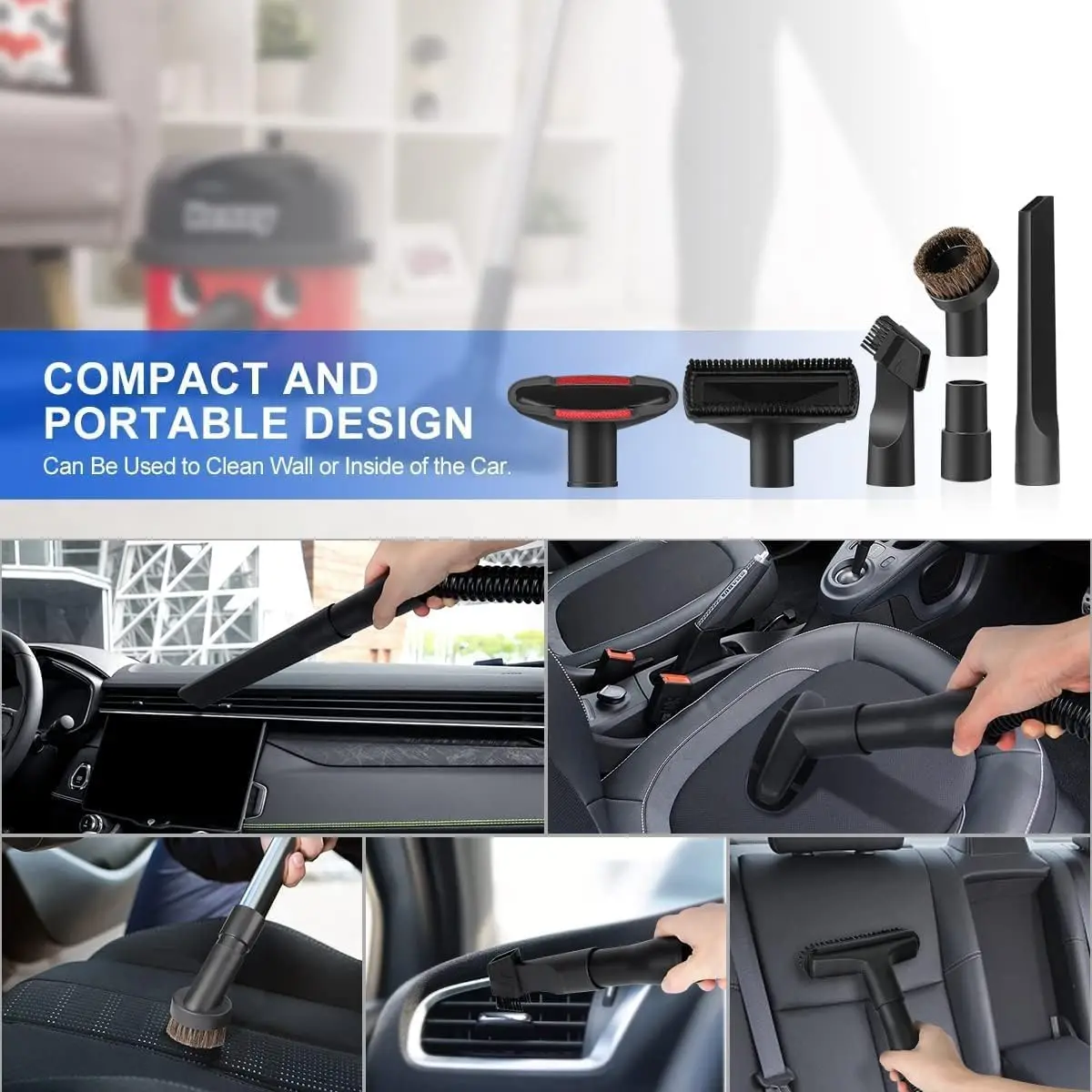 Vacuum Cleaner Brush Head Nozzle With 32 / 35mm Adapter Spare Parts Crevice Dust Collector Vacuum Cleaner Replacement Attachment image 4